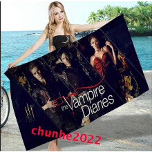 (70x140cm, #03) The Vampire Diaries 3D Microfiber Bath Towel Swim Beach Towel Blanket Turt Gift