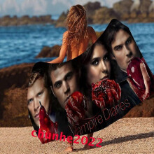 (70x140cm, #25) The Vampire Diaries 3D Microfiber Bath Towel Swim Beach Towel Blanket Turt Gift