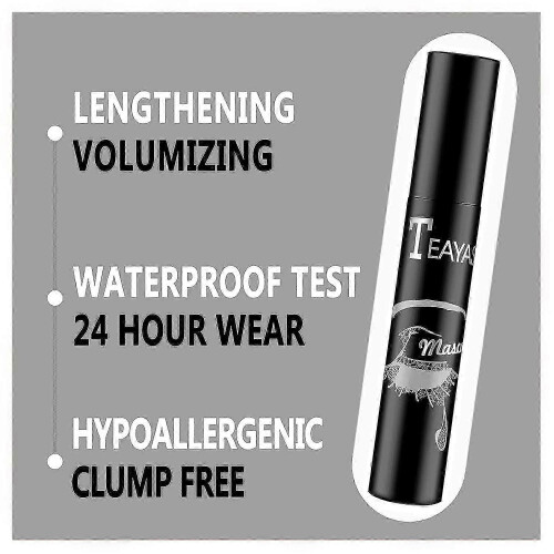 (Black) Copper Mascara Eyes Makeup Lengthening Waterproof Volumizing Curlin... 1