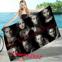 (70x140cm, #04) The Vampire Diaries 3D Microfiber Bath Towel Swim Beach Towel Blanket Turt Gift