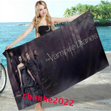 (70x140cm, #09) The Vampire Diaries 3D Microfiber Bath Towel Swim Beach Towel Blanket Turt Gift