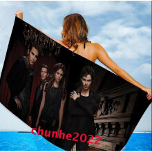 (70x140cm, #14) The Vampire Diaries 3D Microfiber Bath Towel Swim Beach Towel Blanket Turt Gift