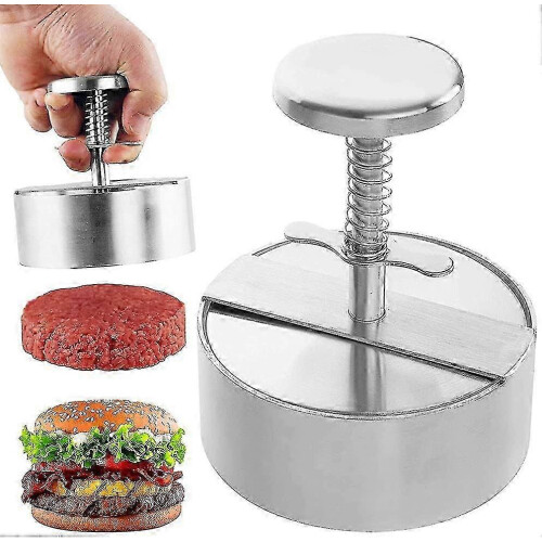 Burger Press Stainless Steel Burger Maker Hamburger Mold Perfect for Bbq Kitchen