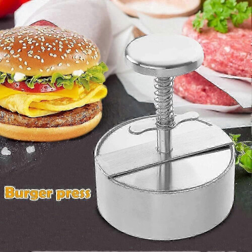 Burger Press Stainless Steel Burger Maker Hamburger Mold Perfect for Bbq Kitchen 2