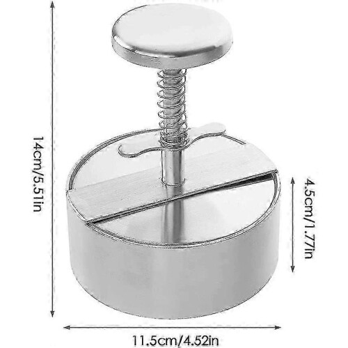 Burger Press Stainless Steel Burger Maker Hamburger Mold Perfect for Bbq Kitchen 1