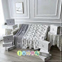 (130*200cm, 5) Light Luxury Flannel Blanket Big Brand Comfortable Blanket Sofa Nap Blanket UK