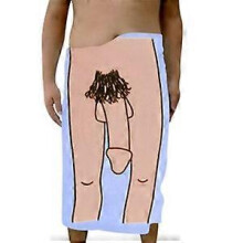 (75cm x 155cm, Purple) Creative Bath Towel Adult Funny Print Shower Body Wrap Soft Beach Towel Blanket