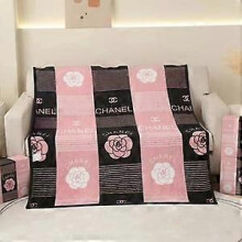 (130*200cm, 25) Light Luxury Flannel Blanket Big Brand Comfortable Blanket Sofa Nap Blanket UK