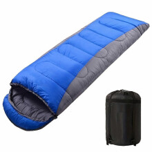 (Blue Grey)Adult Envelope Blanket Single Super soft Sleeping Bag Adult Camping Outdoor UK~