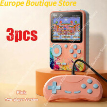 (Double Pink 3pcs) handheld retro game console new two player FC handheld console classic Little Overlord mini mini childhood nostalgic version
