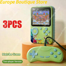 (Double Green 3pcs) handheld retro game console new two player FC handheld console classic Little Overlord mini mini childhood nostalgic version