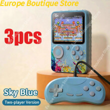 (Double Blue 3pcs) handheld retro game console new two player FC handheld console classic Little Overlord mini mini childhood nostalgic version