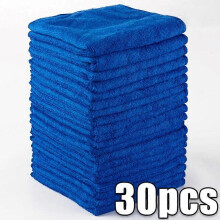 (bLUE 30pcs) 10/200PCS Microfiber Car Cleaning Towels Super Absorbent Car Drying Cloth Household Car Care Detailing Hemming Towel Duster Rags