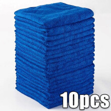 (bLUE 10pcs) 10/200PCS Microfiber Car Cleaning Towels Super Absorbent Car Drying Cloth Household Car Care Detailing Hemming Towel Duster Rags