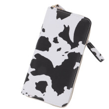 Cow Print Slim Wallet Fashion Multi compartment Ladies Women