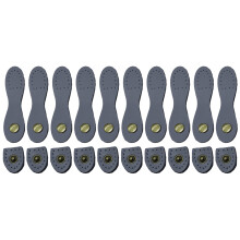 10 Pcs Leather Snap Buckles Leather Purse Clasps-Dark Grey