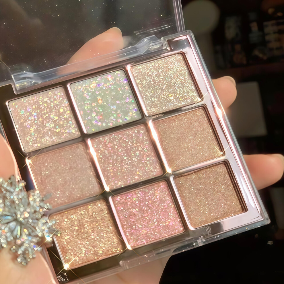 9 Color Eyeshadow Palette with Matte and Shimmer Shades,  Pigment, Long Lasting Waterproof