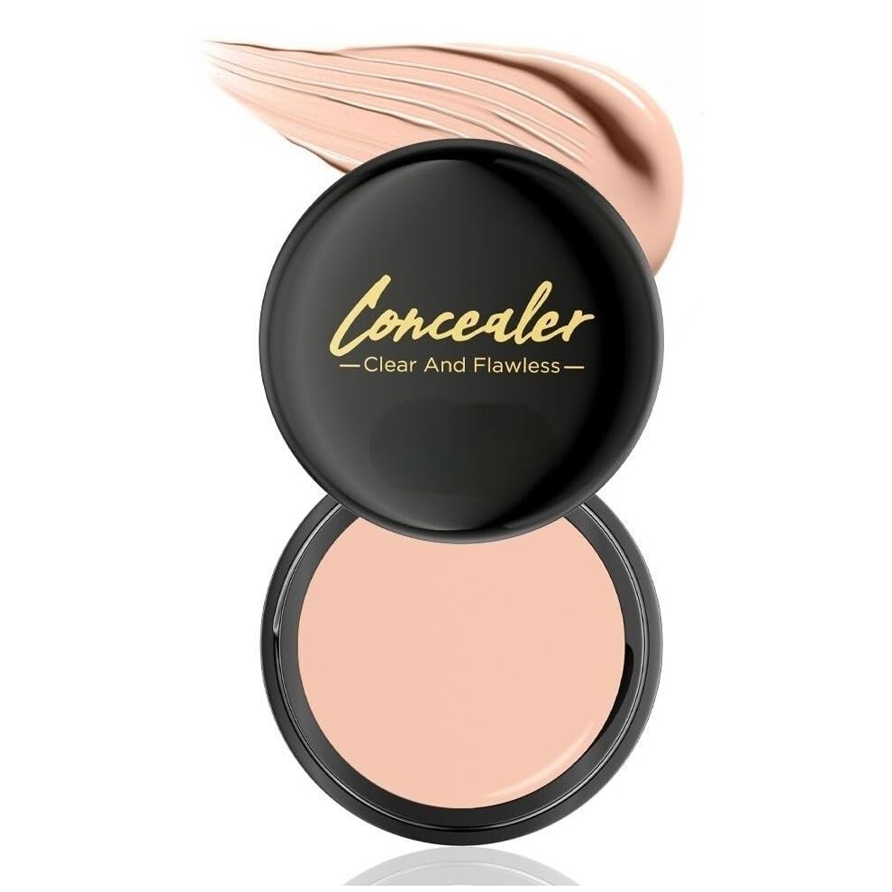 Light Waterproof Full Coverage Concealer Powder Foundation For Skin, Longlasting 0.53Oz