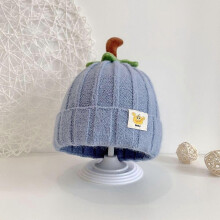 (blue) Winter Knitted Beanie Hat Halloween Baby Hat Cute Baby Pumpkin Hat Boys Girls