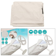 (S, Green) Swimming Pool Solar Blanket Cover Waterproof Winter Summer Roller Reel