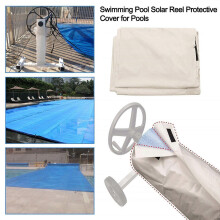 (L, Green) Swimming Pool Solar Blanket Cover Waterproof Winter Summer Roller Reel