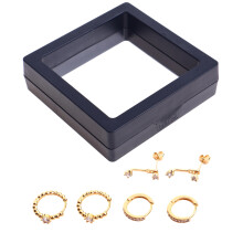 3 par gull øredobber, dame kobber kubisk zirkonia små stabler lette glitrende øredobber sett, slitesterkt elegant design for flere piercinger