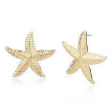 Brincos de estrela-do-mar para mulheres, brincos delicados, leves, minimalistas e simples com tema de concha, perfeitos para o verão na praia.