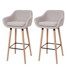 2er-Set Barhocker Vaasa T381, Barstuhl Tresenhocker