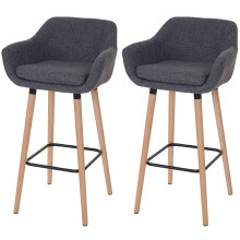 2er-Set Barhocker Vaasa T381, Barstuhl Tresenhocker