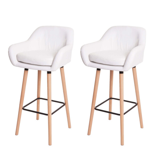 2er-Set Barhocker Vaasa T381, Barstuhl Tresenhocker 1