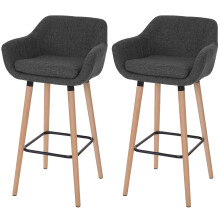 2er-Set Barhocker Vaasa T381, Barstuhl Tresenhocker