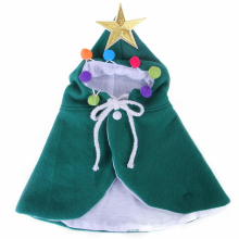 Christmas Cloak for Pets, Easy to Put On with Button and Chin Strap, Suitable for Festive Gatherings, Soft and Comfortable Brushed Fabric, Classic Chr