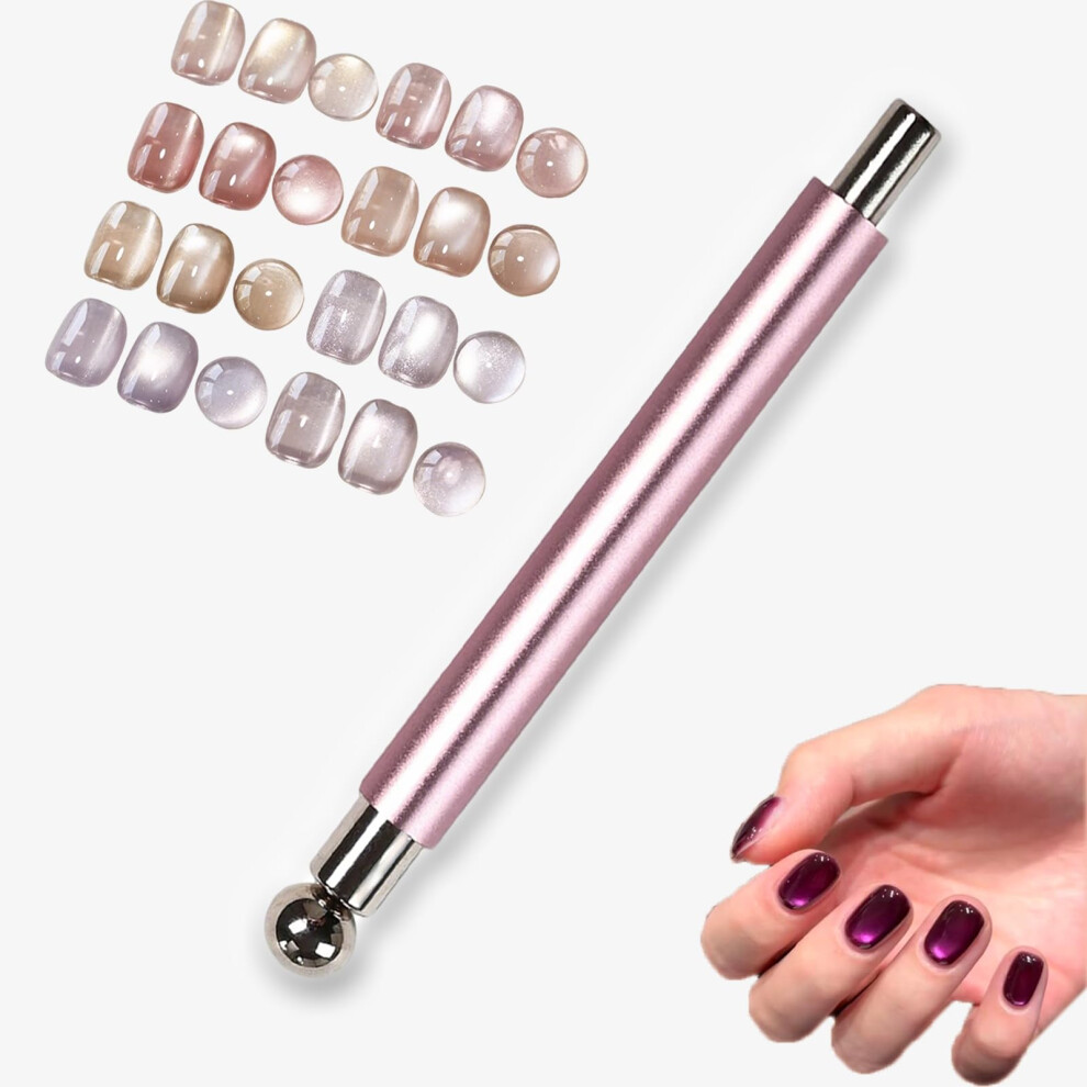 Cat Eye Nail Magnet Tool Set with Double Ended Round Beads for Precise Gel Polish Effects