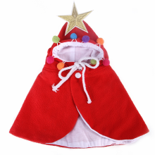 Christmas Cloak for Pets, Easy to Put On with Button and Chin Strap, Suitable for Festive Gatherings, Soft and Comfortable Brushed Fabric, Classic Chr