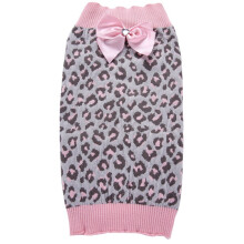 Cute Pet Clothing with Knitwear for Cats, Leopard Print Pet Sweater Classic Elements for Winter