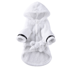 Stylish Pet Bathrobe, Fast Drying Dog Drying Robe with Hooded Design for Warmth, Adjustable Belt Ensuring Comfortable Fit