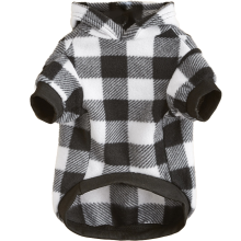 Warm Dog Sweater With Classic Plaid Pattern, Soft Fleece Fabric Dog Hoodie For Small To Medium Dogs, Easy On And Off Design For Quick Walks, Perfect F