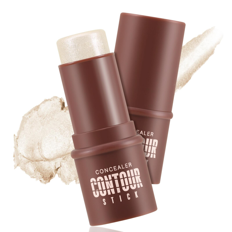 Cream Contour Stick With Matte Bronzer, Instant Sculpting, Longlasting Buildable Coverage
