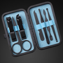 Kit tagliaunghie con custodia lussuosa, lame ultra affilate in acciaio inossidabile, set per manicure, kit di cura personale da viaggio leggero e