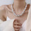 Κολιέ με μαργαριτάρια σε στυλ choker για γυναίκες, ακανόνιστο διασκεδαστικό μπαρόκ 5