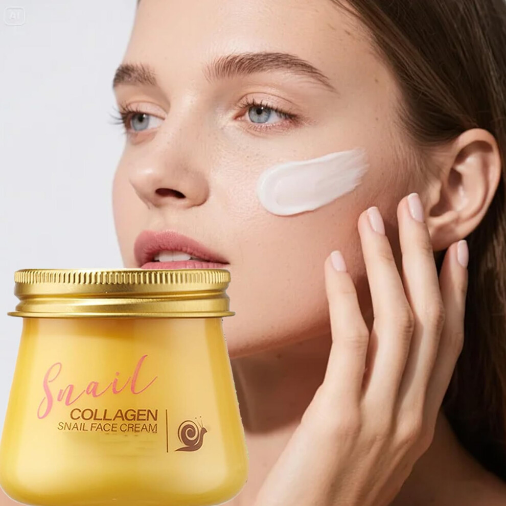 Cream Snail With Collagen For Deep Hydration And Antiwrinkle Care, Facial Moisturizer 80G