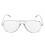 Vintage τετράγωνα γυαλιά ηλίου Aviator, μοντέρνο τετράγωνο σκελετό, φακοί anti blue ray με 5