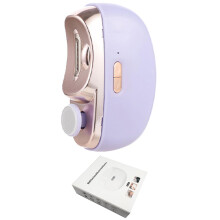 2in1 Electric Nail Clipper with Vacuum and LED Light, Rechargeable Trimmer for Seniors and Kids, Purple