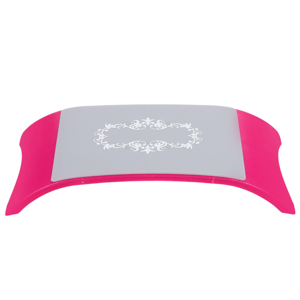 Pink Manicure Arm Rest Pillow With Stable Wrist Support, Removable Cushion For Nail Salon Use, Silicone