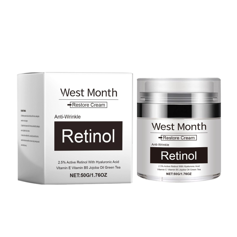 Cream Retinol Serum And 2.5% With Hyaluronic Acid Vitamin E Tea Tree Oil Antiaging 1.76Oz