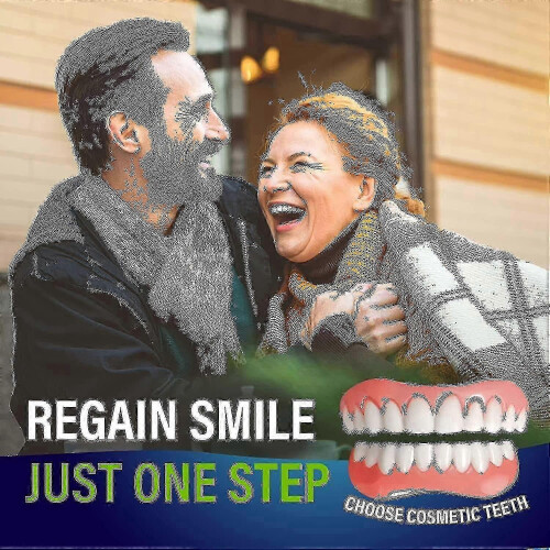 2-pack Dentures Cosmetic Teeth Comcompatible table Upper And Lower Dentures Veneers Cosmetic Teeth 1