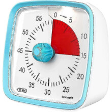 (Blue) Visual Timer with Night Light, 60-Minute Countdown Timer for Kids and Adults, Silent Classroom Timer