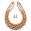 Conjunto de colar statement com pérolas artificiais, colar de pérolas grandes e robustas, elegante e sofisticado, com pérolas simuladas e design 2