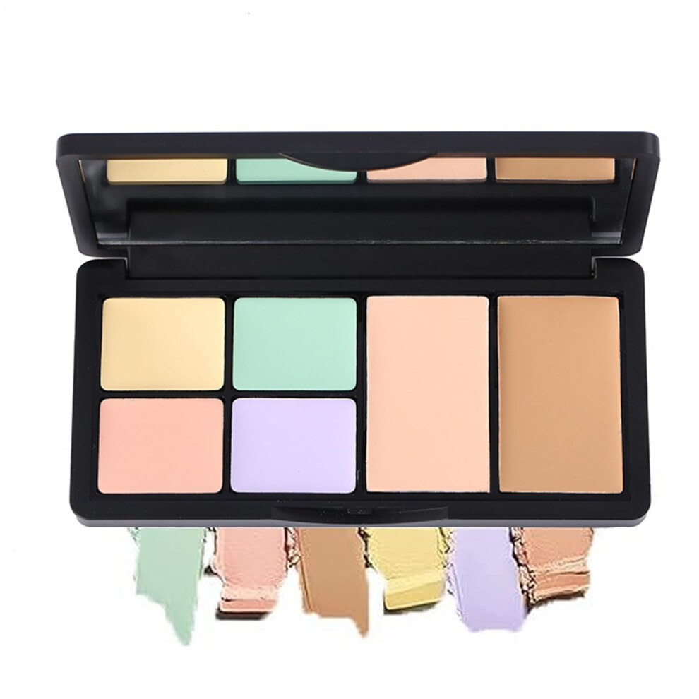 Cream Concealer Palette Contour Kit With 6 Color Correcting Shades, Full Coverage Waterproof