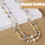 Colar de pérolas elegante para mulheres, colar de pérolas extra longo com design de camélia vazada, corrente de suéter com várias camadas de 5